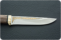 Нож Лиса орех, 100х13м, латунь : фото 7