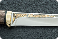 Нож Лиса орех, 100х13м, латунь : фото 8