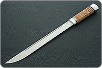 Нож Бурятский большой береста, 100х13м, алюминий : фото 2