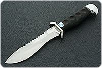 Нож Боец разборный граб - черное дерево, 95х18, алюминий : фото 2