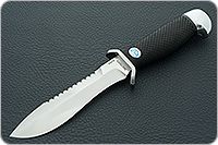 Нож Боец неразборный граб - черное дерево, 95х18, алюминий : фото 2