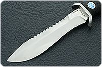 Нож Боец неразборный граб - черное дерево, 95х18, алюминий : фото 3