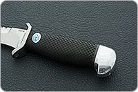 Нож Боец неразборный граб - черное дерево, 95х18, алюминий : фото 6