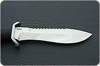 Нож Боец неразборный граб - черное дерево, 95х18, алюминий : фото 7