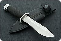 Нож Боец неразборный граб - черное дерево, 95х18, алюминий : фото 9