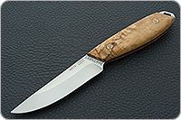 Нож Жулан накладки стабилизированная карельская береза, 95х18, цельнометаллический : фото 2