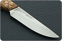 Нож Жулан накладки стабилизированная карельская береза, 95х18, цельнометаллический : фото 4