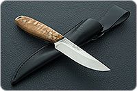 Нож Жулан накладки стабилизированная карельская береза, 95х18, цельнометаллический : фото 10