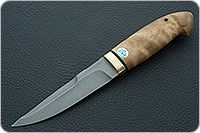 Нож Хаски кап березовый, 95х18, латунь : фото 2