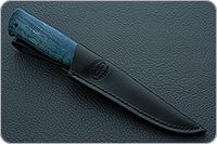 Нож Кузюк стабилизированная карельская береза, elmax, латунь : фото 10