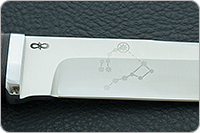 Нож Полярный стабилизированная карельская береза, 100х13м, алюминий : фото 8