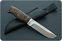 Нож Полярный стабилизированная карельская береза, 100х13м, алюминий : фото 10