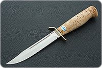 Нож Штрафбат карельская береза, 95х18, латунь : фото 2