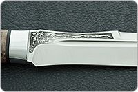 Нож Скорпион стабилизированная карельская береза, 100х13м, алюминий : фото 8