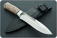 Нож Скорпион стабилизированная карельская береза, 100х13м, алюминий : фото 10