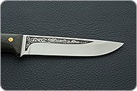 Нож Лиса ЦМ накладки текстолит
, 100х13м, цельнометаллический : фото 7