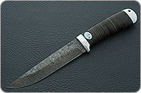 Нож Лиса наборная кожа, zd-0803, алюминий : фото 2