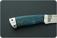 Нож Бекас стабилизированная карельская береза, n690, алюминий : фото 5