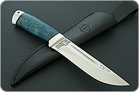 Нож Бекас стабилизированная карельская береза, n690, алюминий : фото 10