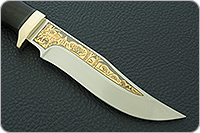 Нож Клычок-1 подарочный граб - черное дерево, 100х13м, латунь : фото 4