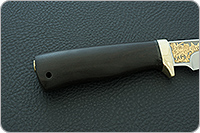 Нож Клычок-1 подарочный граб - черное дерево, 100х13м, латунь : фото 5