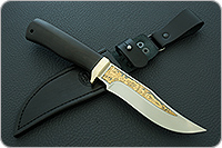 Нож Клычок-1 подарочный граб - черное дерево, 100х13м, латунь : фото 10