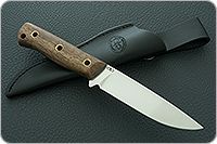 Нож Стриж со втулками накладки орех, 95х18, цельнометаллический : фото 9