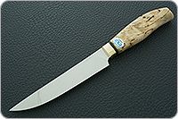Кухонный нож Овощной карельская береза, rwl-34, латунь : фото 2