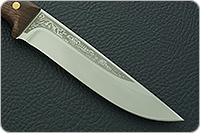 Нож Лиса ЦМ накладки орех, 95х18, цельнометаллический : фото 4