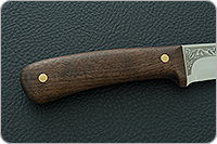 Нож Лиса ЦМ накладки орех, 95х18, цельнометаллический : фото 5