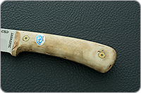 Нож Лиса ЦМ накладки стабилизированная карельская береза, 100х13м, цельнометаллический : фото 6