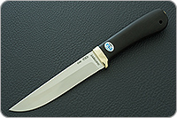 Нож Лиса граб - черное дерево, латунь, без дополнительной обработки : фото 2