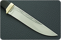 Нож Лиса граб - черное дерево, латунь, без дополнительной обработки : фото 4