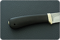 Нож Лиса граб - черное дерево, латунь, без дополнительной обработки : фото 5