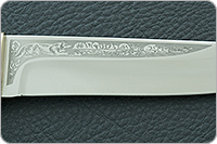 Нож Лиса граб - черное дерево, латунь, без дополнительной обработки : фото 8