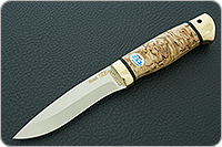 Нож Шаман-2 карельская береза, elmax, латунь : фото 2