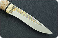 Нож Шаман-2 карельская береза, elmax, латунь : фото 4