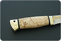 Нож Шаман-2 карельская береза, elmax, латунь : фото 5