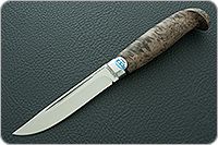 Нож Финка-Лаппи стабилизированная карельская береза, d2, алюминий : фото 2