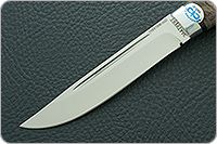 Нож Финка-Лаппи стабилизированная карельская береза, d2, алюминий : фото 3