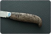 Нож Финка-Лаппи стабилизированная карельская береза, d2, алюминий : фото 6