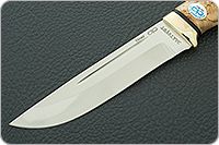 Нож Бекас карельская береза, elmax, латунь : фото 3