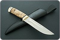 Нож Бекас карельская береза, elmax, латунь : фото 9