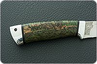 Нож Бекас стабилизированная карельская береза, 100х13м, алюминий : фото 5