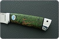 Нож Бекас стабилизированная карельская береза, 100х13м, алюминий : фото 6