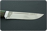 Нож Бекас стабилизированная карельская береза, 100х13м, алюминий : фото 7