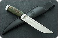 Нож Бекас стабилизированная карельская береза, 100х13м, алюминий : фото 9