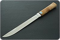 Нож Бурятский средний кап березовый, 95х18, алюминий : фото 2