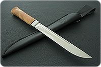 Нож Бурятский средний кап березовый, 95х18, алюминий : фото 9