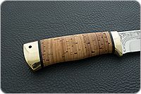 Нож Турист береста, 95х18, латунь : фото 5